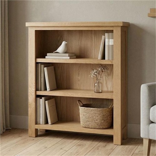 Oak low office bookcase - oak,