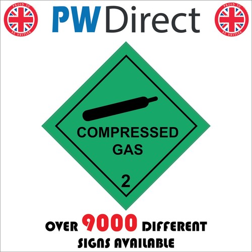 Sign compressed gas - sign,