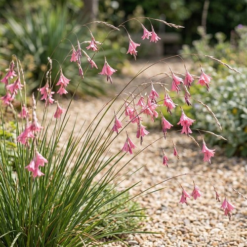 Dierama wind nymph pink angels - dierama,