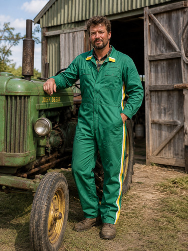 Vintage overalls men green - vintage,