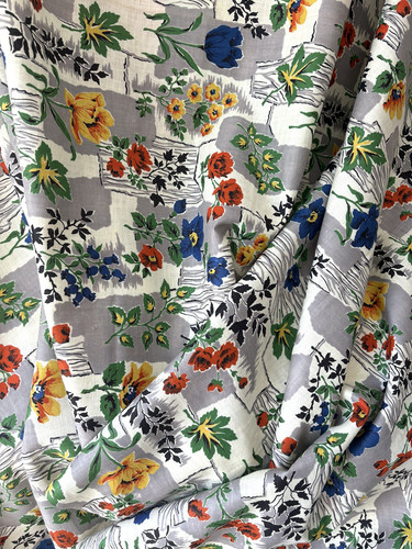 Vintage 1960s graphic floral - graphic,