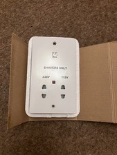 Shaver Socket White Plastic