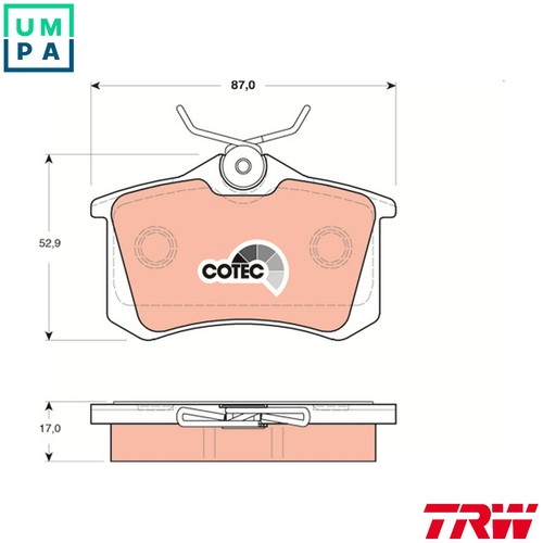Brake pad set disc - set,
