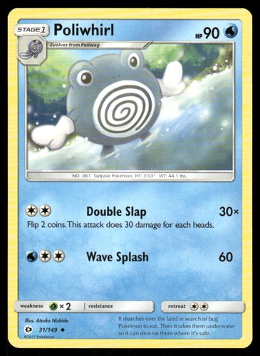 Pokemon cards poliwhirl 149 - pokemon,