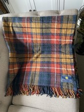 Highland Tweeds 100% Wool Throw Blanket Rug Tartan Check Multicoloured 60" x 60"