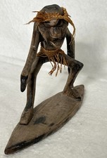 Wooden tiki hand carved surfer - tiki,