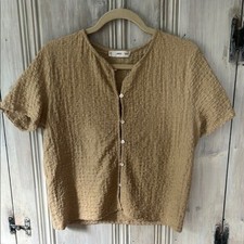 MANGO MNG Tan Textured