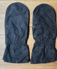 BELSTAFF WAX COTTON MOTORCYCLE MITTENS GLOVES BLACK L