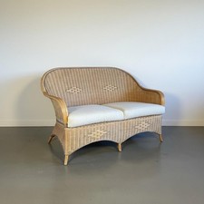 VINTAGE WICKER RATTAN 2 SEATER