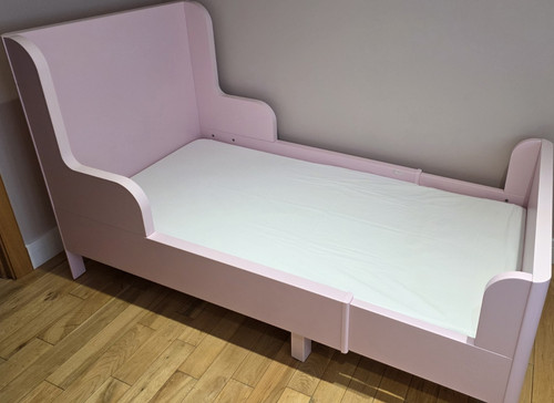 Pink modern wood bedroom - pink,