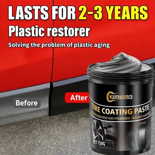 Car tyre shine - wax, trim
