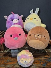 Squishmallows 7inch Plush X 4 & 1 X Flip-A-Mallows Cherish The Elephant