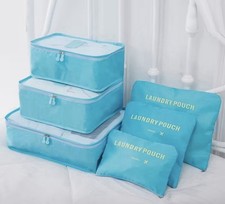 Six Pieces Set Luggage Organiser Suitcase Storage Bags Packing Travel Cubes UK