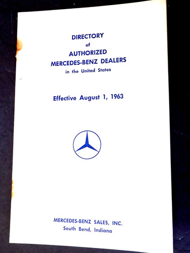 1963 mercedes dealer - , directory