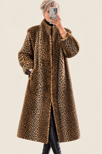 Vintage astraka leopard faux - leopard,