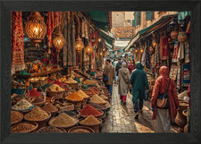 Bustling Moroccan Market