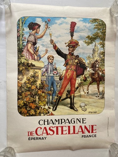 Champagne castellane poster - champagne,