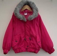 BHS red Fleece Hooded Jacket Age 3-4 girls 