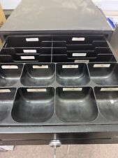 Till Cash Drawer EPOS POS Lockable Heavy Duty 4 Note 8 Coin Tray