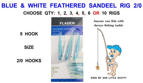 Fladen blue white - blue, feathered