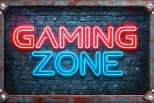Gaming Zone Neon Look  Metal sign, Gaming Zone Plaque, Neon Look Sign