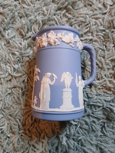 Wedgwood blue jasperware jug - blue,