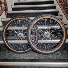 Sealed Bearing Old School Alloy BMX Wheelset with Tioga Comp 3 Tyres Burner Haro