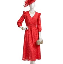 Myleene Klass Red Lace Midi