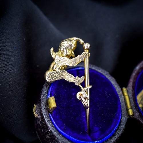 Antique 9ct gold punch - antique, punch'