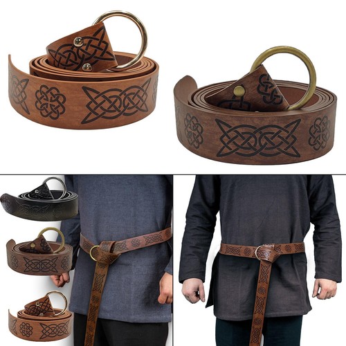 Viking belt retro embossed - embossed, pu