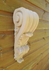 Pair of extra large carved hardwood (birch) shop front door fireplace corbels n2