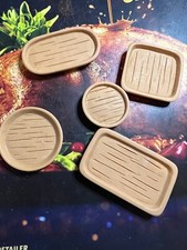 5pcs Dolls House Miniature 1:12th Scales Plate/Tray for Shop Kitchen Accessories