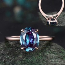 3Ct Oval Diamond Alexandrite