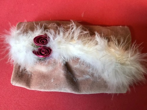 Antique dolls velvet muff - dolls,