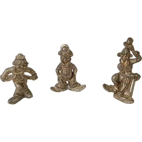 Set vintage metal clown - set,