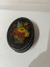 Old Antique  Oval Sweet Tin By