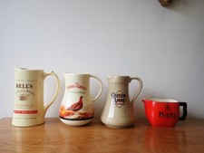Vintage whisky water jugs x 4 Bells Famous Grouse Haig Queen Anne