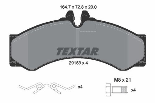 Front brake pad set fits - front,