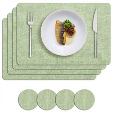 Set of 6 PU Leather Place Mats