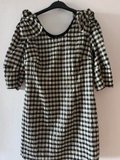 Black white gingham - white, check