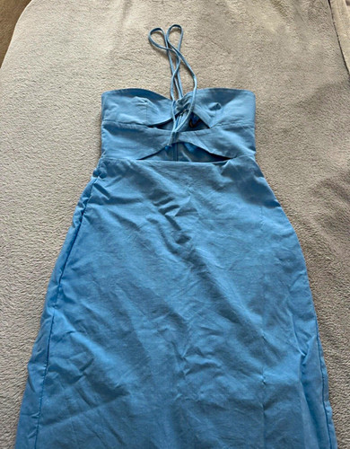 Zara women blue strapless - zara,