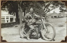 Antique vintage speedway race motorcycle J.A.P photograph original 30s 40s #22