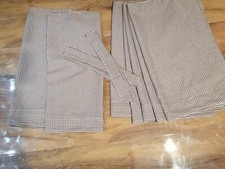 Brown Checked Gingham Curtains