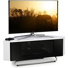 Centurion Supports Hampshire Gloss White BeamThru 26"-50" LED TV Corner Cabinet