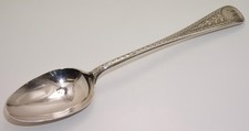 Antique Sterling Silver Victorian Hand Engraved Monogrammed Spoon c.1893
