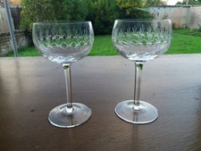 PAIR of VINTAGE Art Deco  CRYSTAL COCKTAIL GLASSES