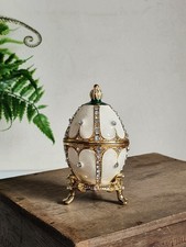Atlas Editions Faberge Egg Collection - Nest of Pearls - Trinket Box on Stand