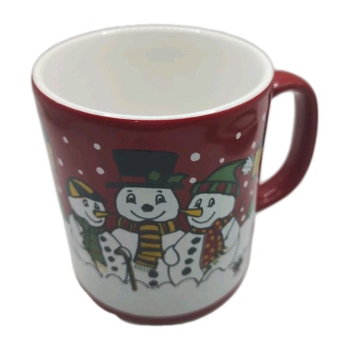 Christmas snowman mug red - mug,