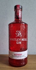 EMPTY WHITLEY NEILL RASPBERRY GIN BOTTLE  - UPCYCLE/CRAFTS - RED GLASS 