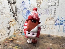 Nottingham forest cow with scarf and Woolly Hat 